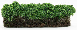 Miniature Flocked Green Boxwood Hedge