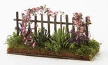 Miniature Victorian Garden Fence with Flowers