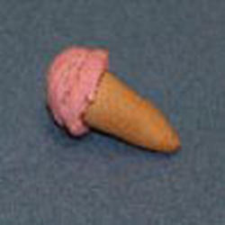 Dollhouse Miniature Raspberry Ice Cream Cone