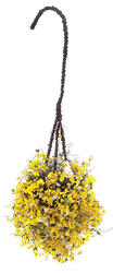 Miniature Hanging Basket of Tiny Yellow Flowers