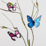 Artificial Pink and Blue Butterflies Branch