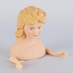 Blonde Vinyl Young Lady Doll Hands and Head Set