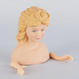 Blonde Vinyl Young Lady Doll Hands and Head Set