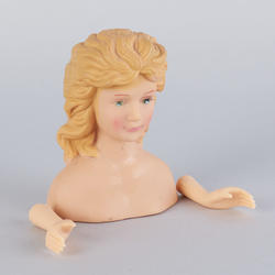 Blonde Hair Vinyl Angel Doll Head and Arms Set
