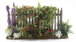 Miniature Rustic Garden Fence with Roses