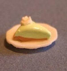 Miniature Slice of Key Lime Pie on Plate