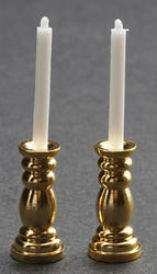 Dollhouse Miniature Brass Candlesticks