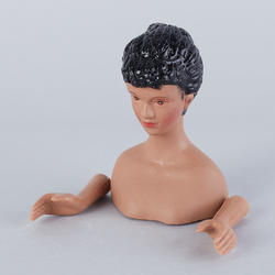 Black Hair African American Vinyl Angel Doll Head and Arms Set