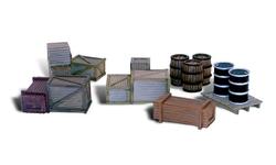 Assorted Miniature Crates, Barrels and Cases