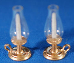 Dollhouse Miniature Gold Chamber Candles