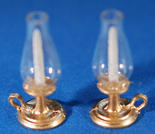 Dollhouse Miniature Gold Chamber Candles