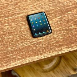 Dollhouse Miniature Black Faux iPad Tablet