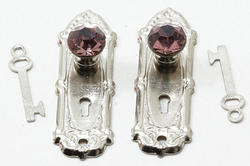Dollhouse Miniature Purple Crystal Opryland Knobs