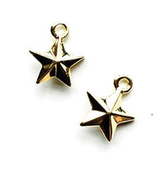 Dollhouse Miniature Shiny Gold Star Ornaments