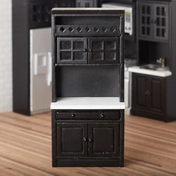 Dollhouse Miniature Black Cabinet
