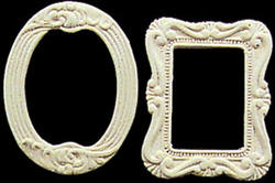 Pair of Miniature Molded Ornate Frames