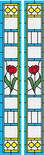 Dollhouse Miniature Simulated Stained Glass