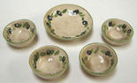 Dollhouse Miniature Serving Bowl Set with Olive Pattern