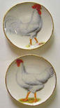 Dollhouse Miniature White Chicken Plates - 2pcs.