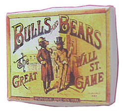 Dollhouse Miniature, Bulls-Bears the Great Wall Street Game