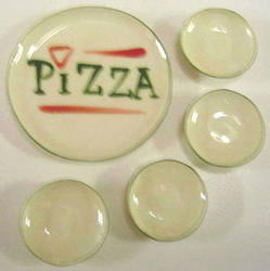Dollhouse Miniature Pizza Plate Set