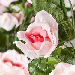 Faux Pink Mauve Open Rose Stems