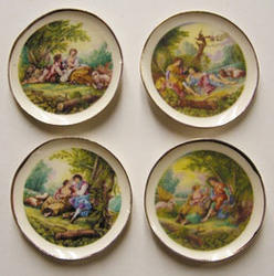 Dollhouse Miniature Romance Platters