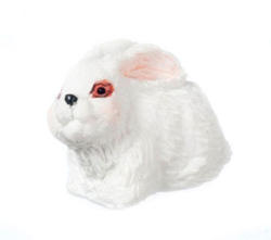Dollhouse Miniature White Rabbit