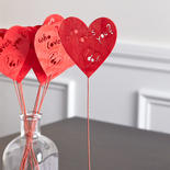 "Who Loves You?..." Valentine's Wooden Heart Picks