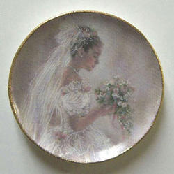 Dollhouse Miniature Platter, Bride