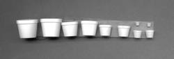 Dollhouse Miniature Flower Pots - White - 9pcs