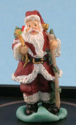 Dollhouse Miniature Traditional Christmas Santa Claus Figurine
