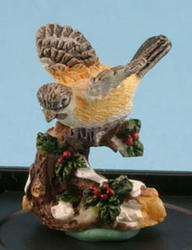 Dollhouse Miniature Chickadee Hand Painted Bird Figurine