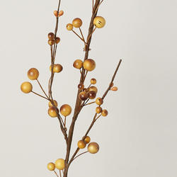 Yellow Artificial Berry Twig Stem