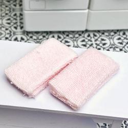 Dollhouse Miniature Pink Towel Set
