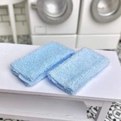 Dollhouse Miniature Blue Towel Set