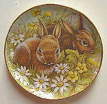 Dollhouse Miniature Bunny Platter