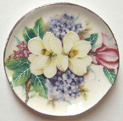 Miniature White and Lavender Floral Collector Plate