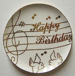 Dollhouse Miniature Happy Birthday Platter