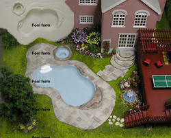 Dollhouse Miniature Swimming Pool Kit