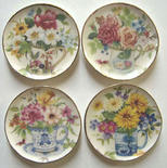 Miniature Bouquets In Mugs Collector Plates
