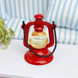 Dollhouse Miniature Red Kerosene Lantern