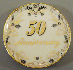 Dollhouse Miniature 50th Anniversary Platter