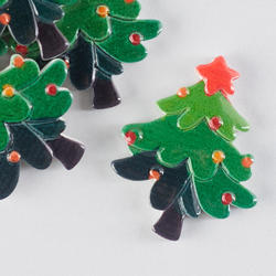 Miniature Resin Flat Back Christmas Trees