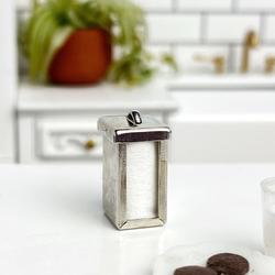 Dollhouse Miniature Silver Napkin Dispenser