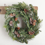 Artificial Snowy Pine Wreath
