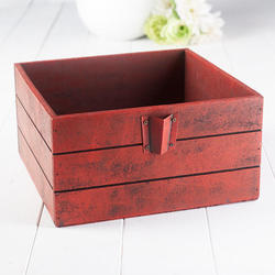 Rustic Red Wood Box