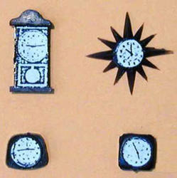 Dollhouse Miniature Assorted Clocks - 4pcs.