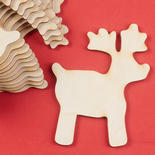 Unfinished Wood Reindeer Cutout