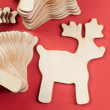 Unfinished Wood Reindeer Cutout Shapes